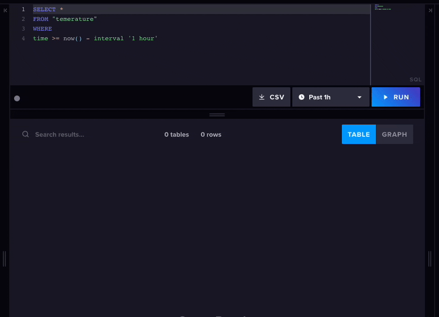 Checking the data has arrived in InfluxDB Checking the data has arrived in InfluxDB